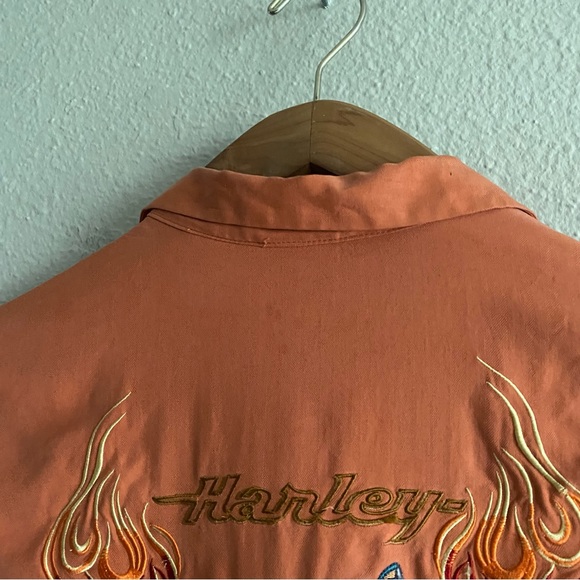 Harley Davidson Silk Embroidered Tori Richard Shirt - Picture 4 of 11